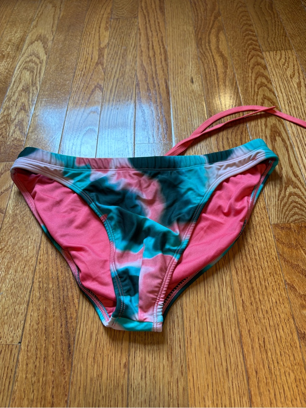 Marcuse Tie-Dye Men’s Swim Trunks in Pink and Green
